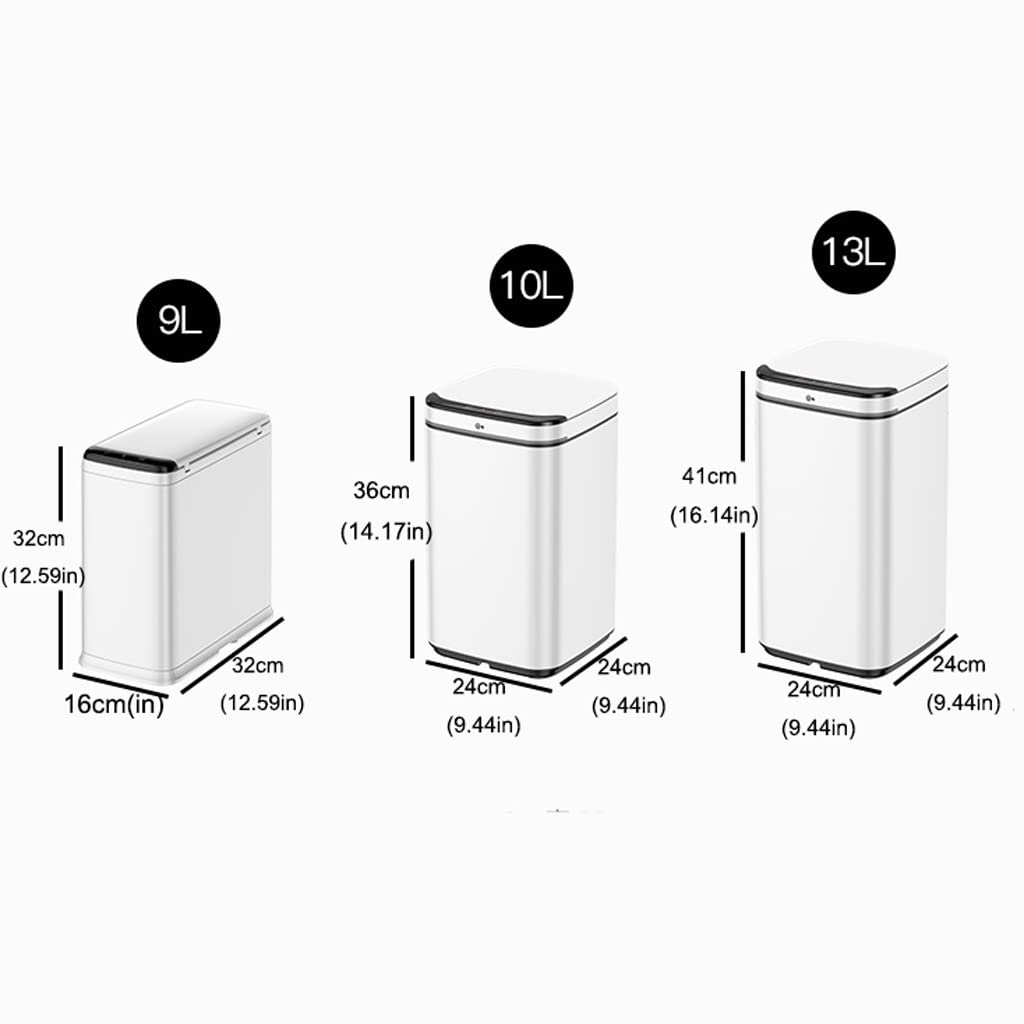 Smart Automatic Sensor Trash Can with Lid - 9L Touchless Kitchen & Bathroom Garbage Bin, Motion-Activated Night Light for Home, Office, Bedroom & Living Room (Color: A) - Perfect for Hands-Free Waste Disposal & Hygienic Spaces