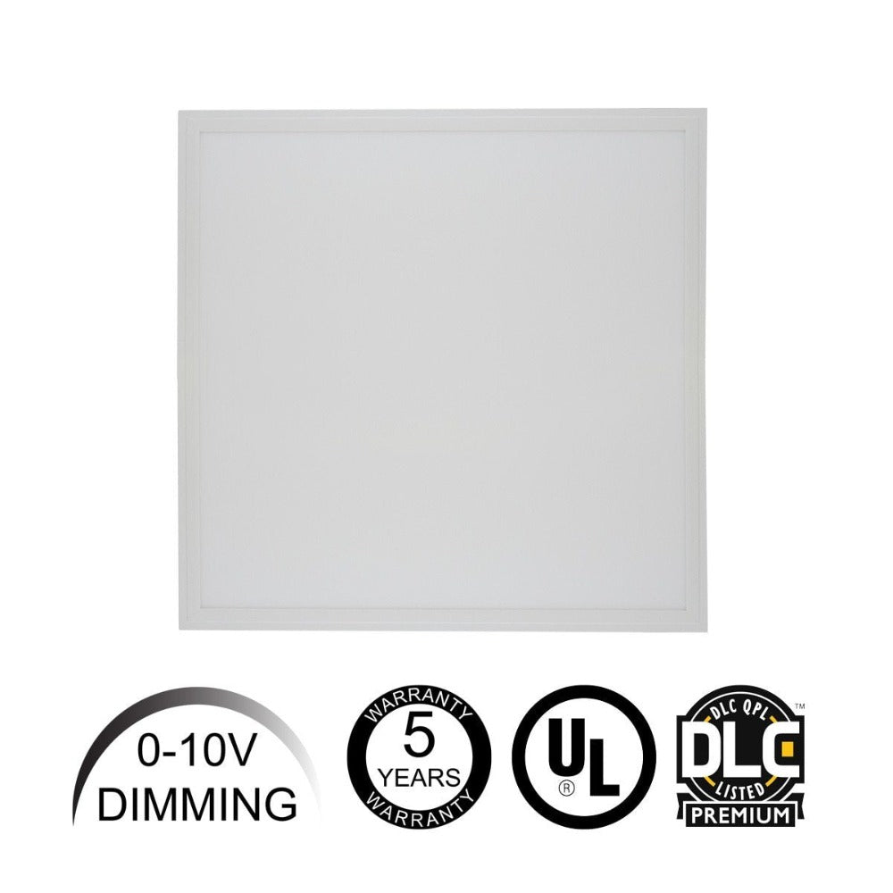 2 ft. x 2 ft. LED Flat Panel Light - 40W 4400 Lumens 5000K Daylight White - 120-277V Dimmable - Energy Efficient Office Lighting - Pack of 4 - Perfect for Commercial Spaces, Schools, and Hospitals