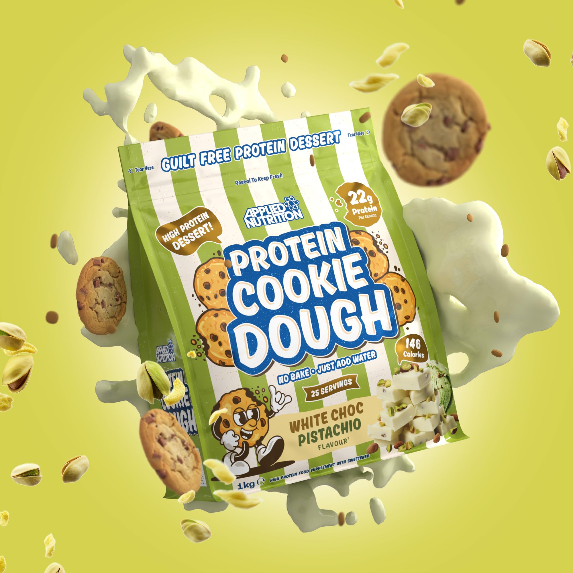 Applied Nutrition Protein Cookie Dough 1kg - High Protein Snack for Fitness & Weight Loss | Perfect for Post-Workout Recovery & Healthy Dessert