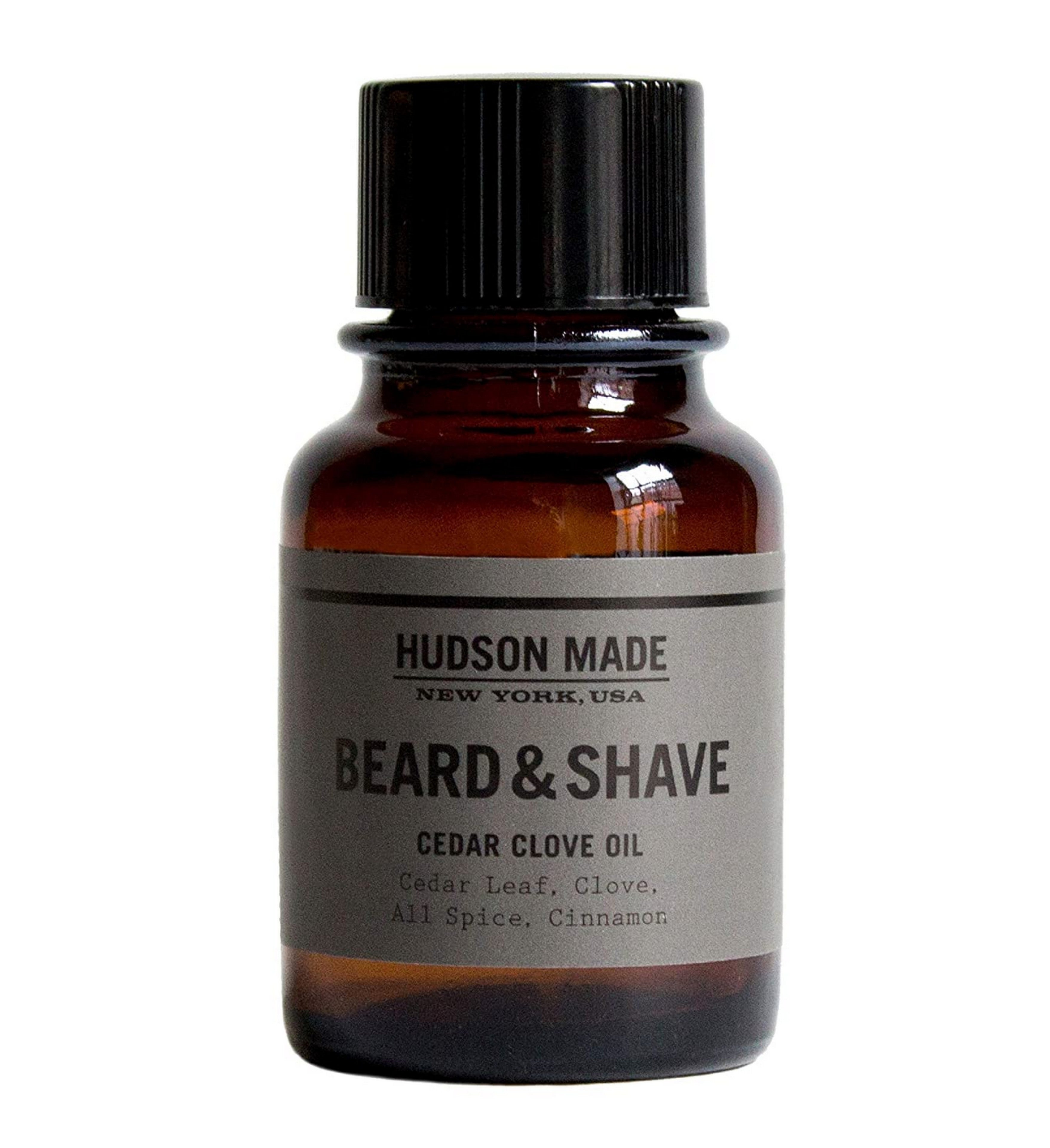 Hudson Made Cedar Clove Beard & Shave Oil - 2oz Natural Grooming Oil for Men - Softens & Conditions Facial Hair - Perfect for Daily Beard Care & Shaving Routine