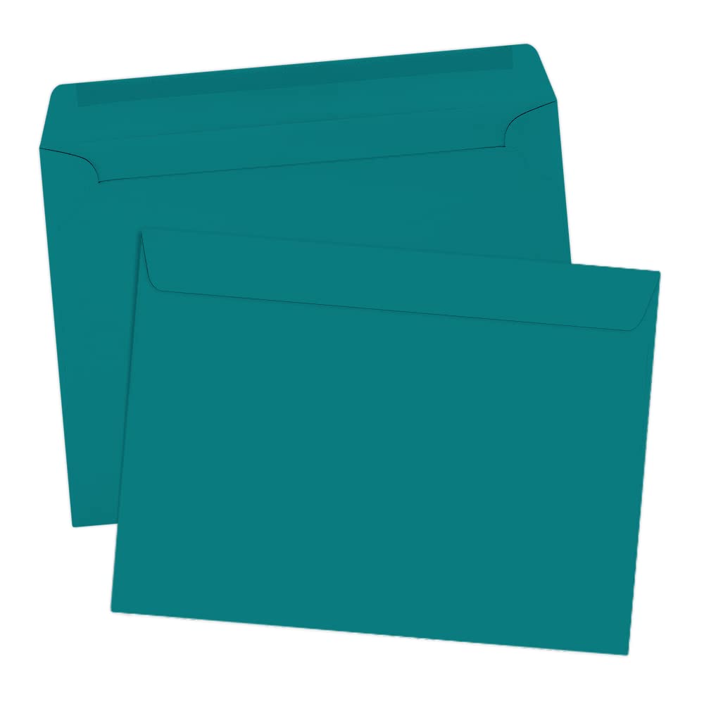 Premium LUXPaper 9 x 12 Booklet Envelopes - Teal Color, 80lb. Text Weight, Pack of 500 - Perfect for Wedding Invitations, Business Mailings & Stationery Packaging