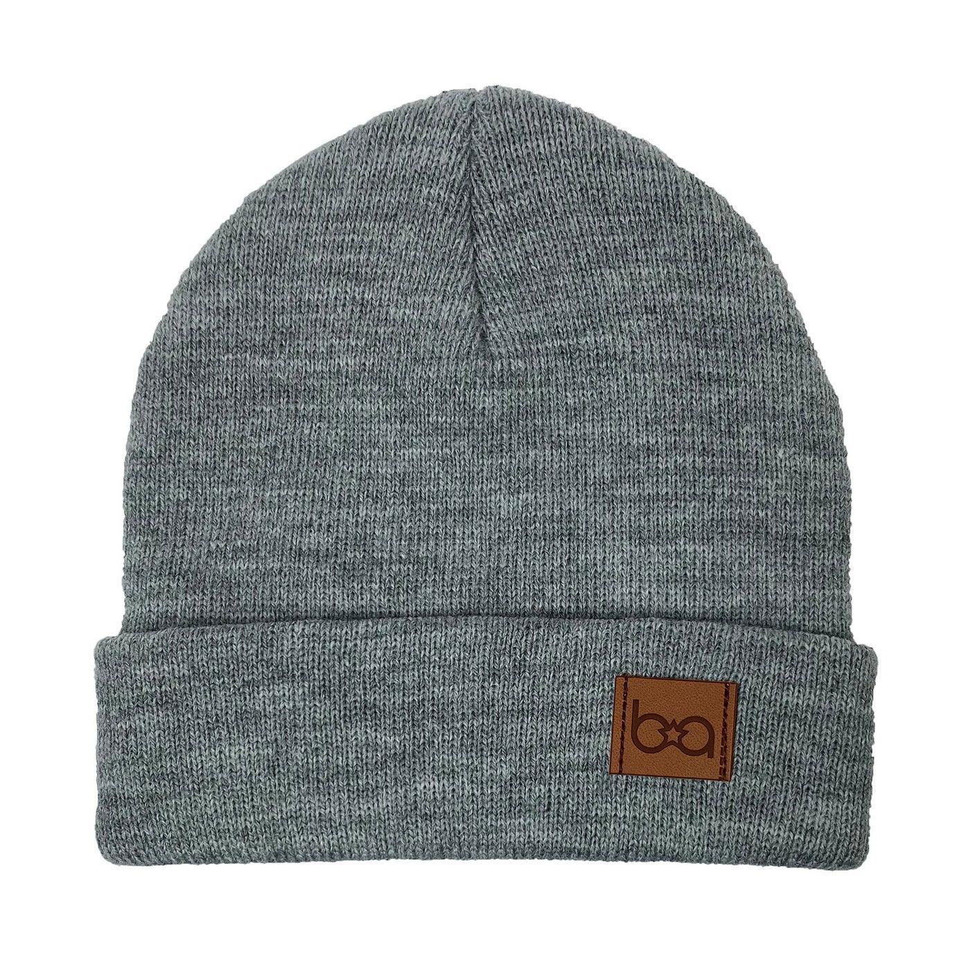 Babyfied Apparel Classic Toque Beanie - Soft Heather Grey Winter Hat for Babies & Toddlers - Perfect for Cold Weather, Outdoor Play & Photo Shoots