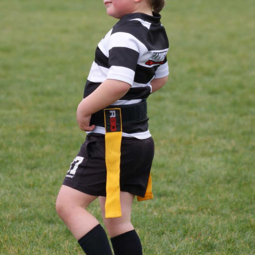R80 Junior Rippa Rugby Set - 10 Player Youth Rugby Kit with Belts & Flags | Perfect for Kids Rugby Training, School PE Classes & Team Sports Activities