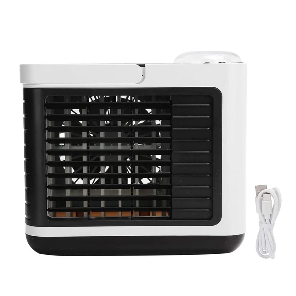 XINDONG Portable Air Cooler with Negative Ion Technology - USB Rechargeable Mini Desktop Air Conditioner Fan with Water Cooling System for Home, Office, and Bedroom Use