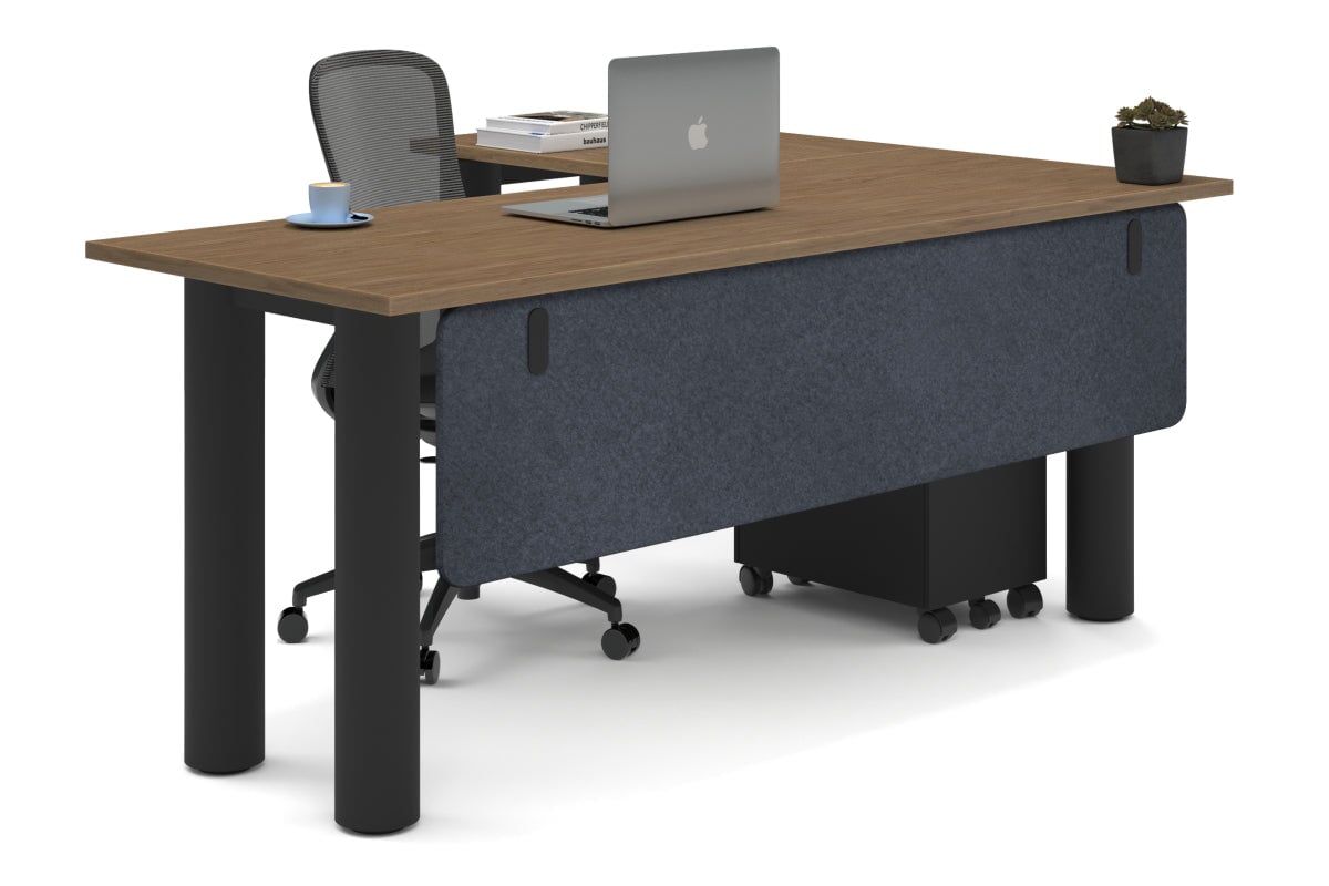 L-Shaped Corner Office Desk with Quadro Cylinder Legs - 1800L x 1700W Dimensions - Perfect for Home Office, Gaming Setup & Workspace Organization