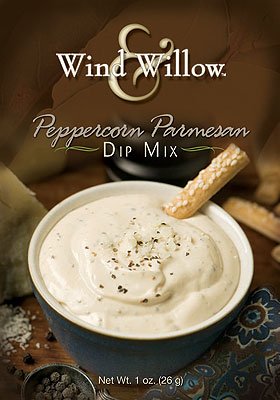 Wind & Willow Peppercorn Parmesan Dip Mix - Pack of 4 | Gourmet Cheese Spread for Parties, Crackers & Chips | Easy Appetizer for Entertaining & Game Nights