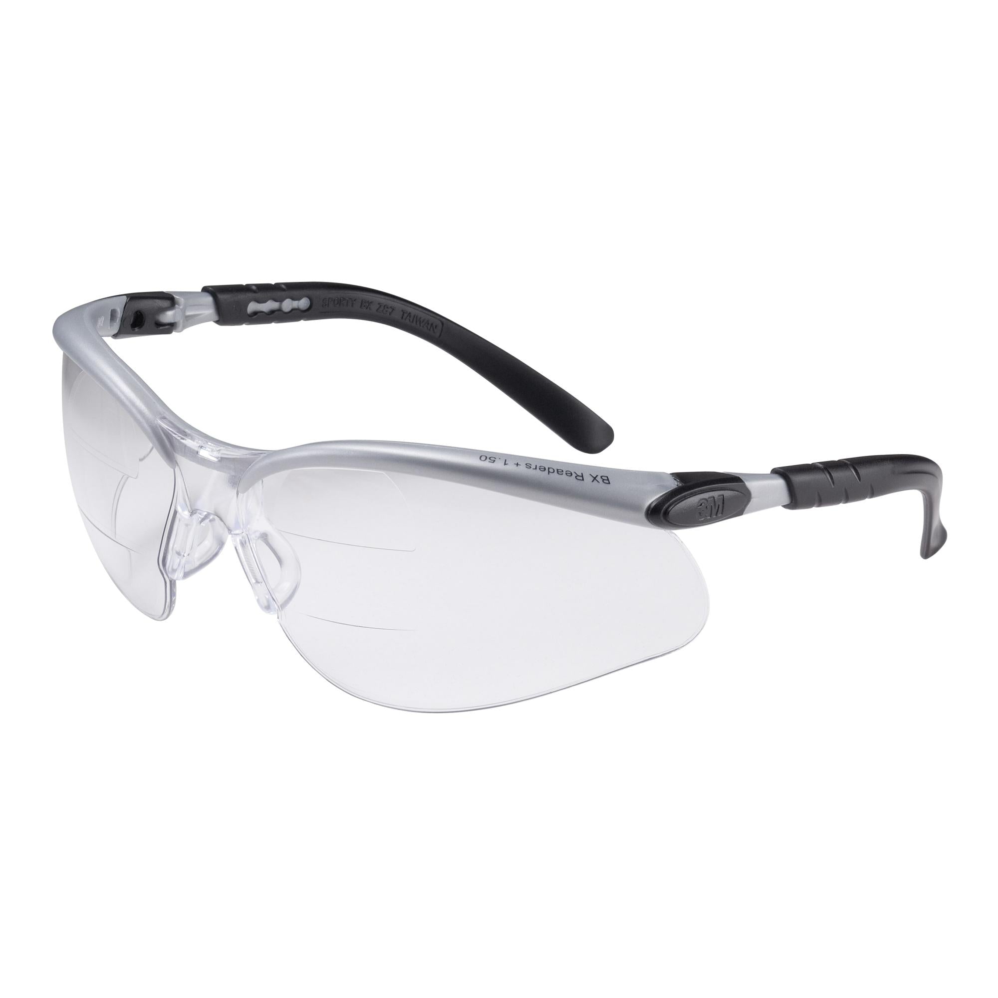 3M BX Dual Reader Protective Eyewear 11457-00000-20 - Clear Anti-Fog Safety Glasses for Reading & Work - Perfect for Lab, Construction & DIY Projects
