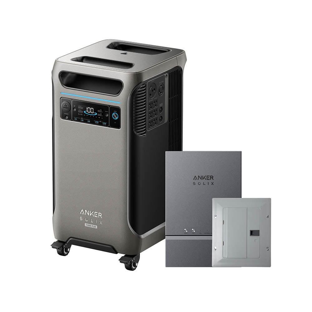 Anker SOLIX F3800 Plus Solar Generator with Home Power Panel & Sub Panel - Portable Power Station for Home Backup, Camping & Outdoor Adventures