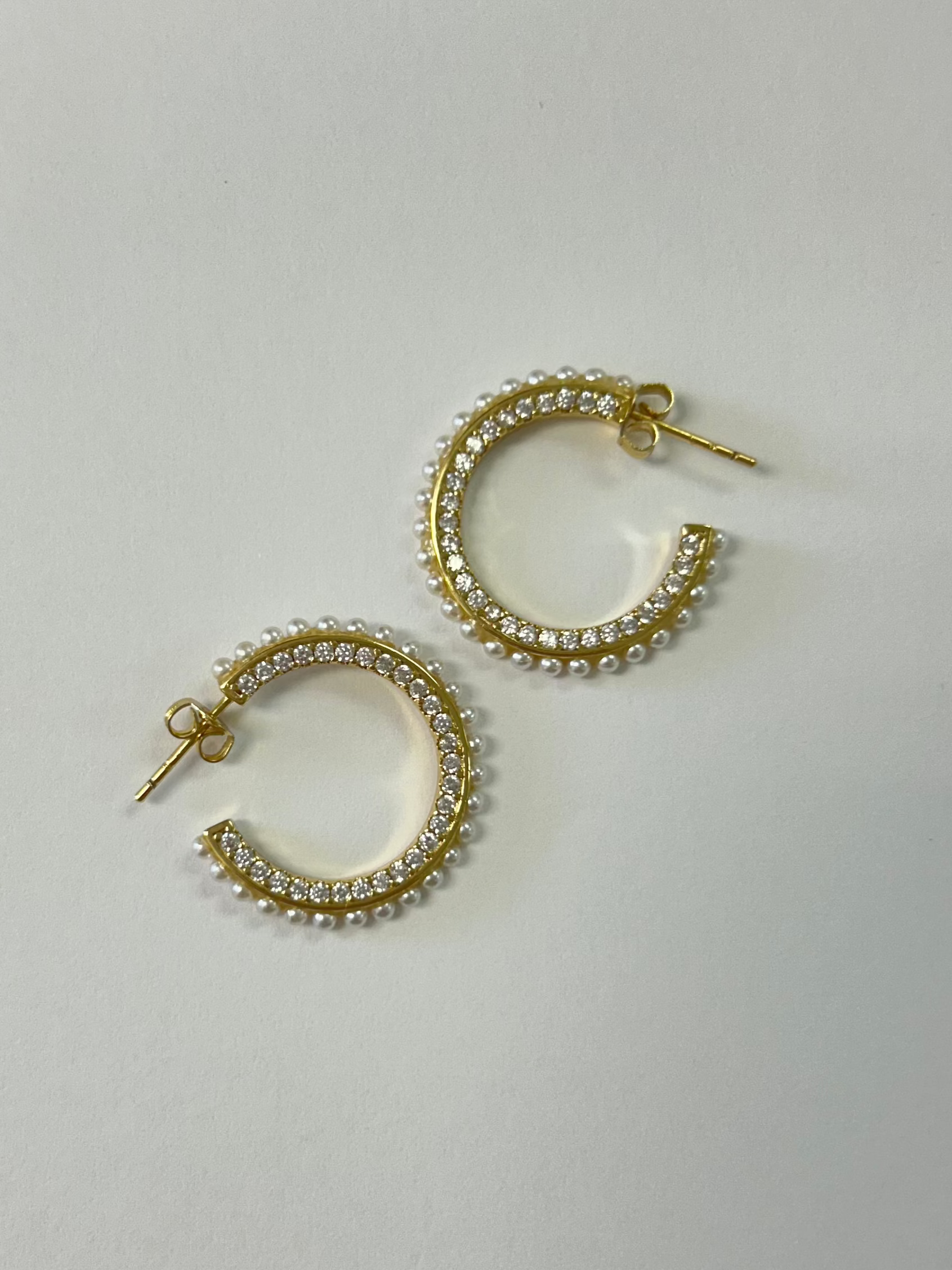 Kiki and Livy Dainty Pearl Hoop Earrings for Women - Elegant Minimalist Pearl Stud Earrings for Everyday Wear, Date Night & Special Occasions