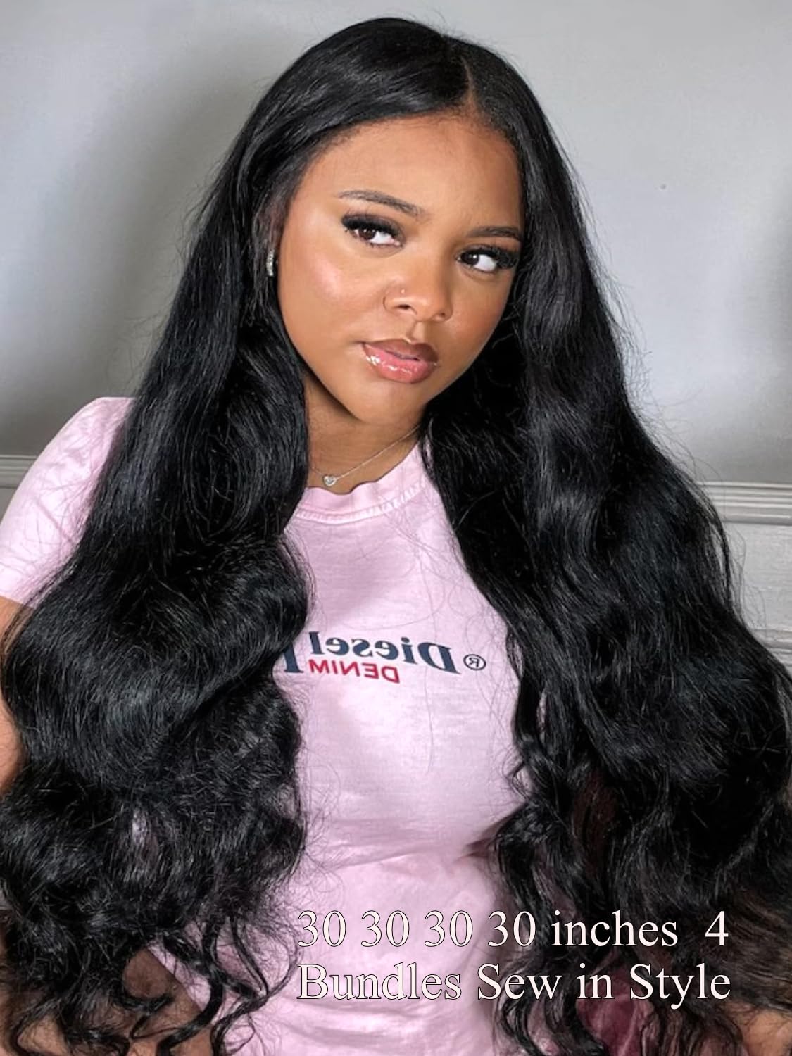 UNICE 100% Unprocessed Malaysian Virgin Human Hair Weaves - 3 Bundles Body Wave Sew-In Extensions (18/20/22 Inch) Natural Black Color for Styling & Volume | Perfect for Daily Wear, Parties & Special Occasions