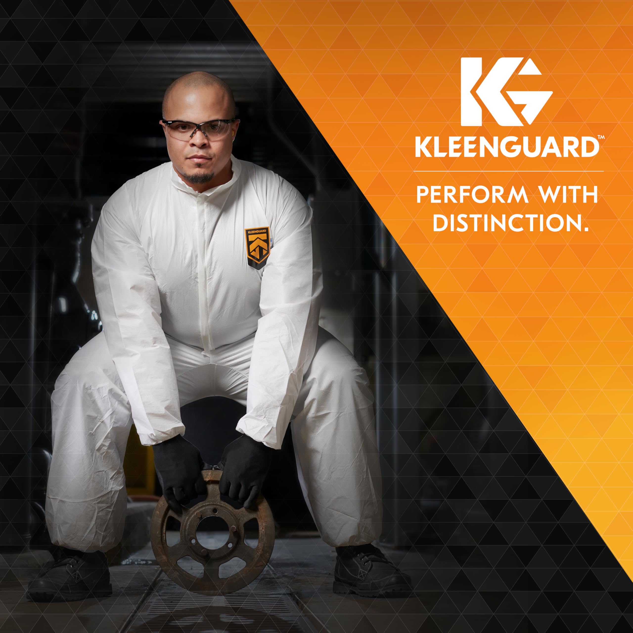 Kleenguard A35 Disposable Coveralls (38922) - Liquid & Particle Protective Suit with Zip Front, Open Wrists & Ankles - White 4XL (25/Case) - Ideal for Industrial Safety, Healthcare & Hazardous Material Handling