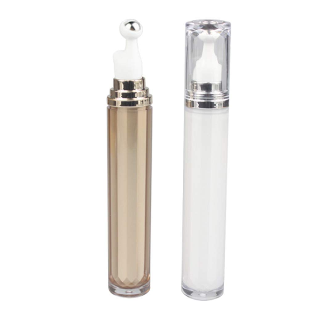 20ml Acrylic Refillable Eye Cream Roller Bottle with Stainless Steel Ball - Essential Oil Serum Lotion Cosmetic Storage Container - Perfect for Skincare, Aromatherapy & Travel Use