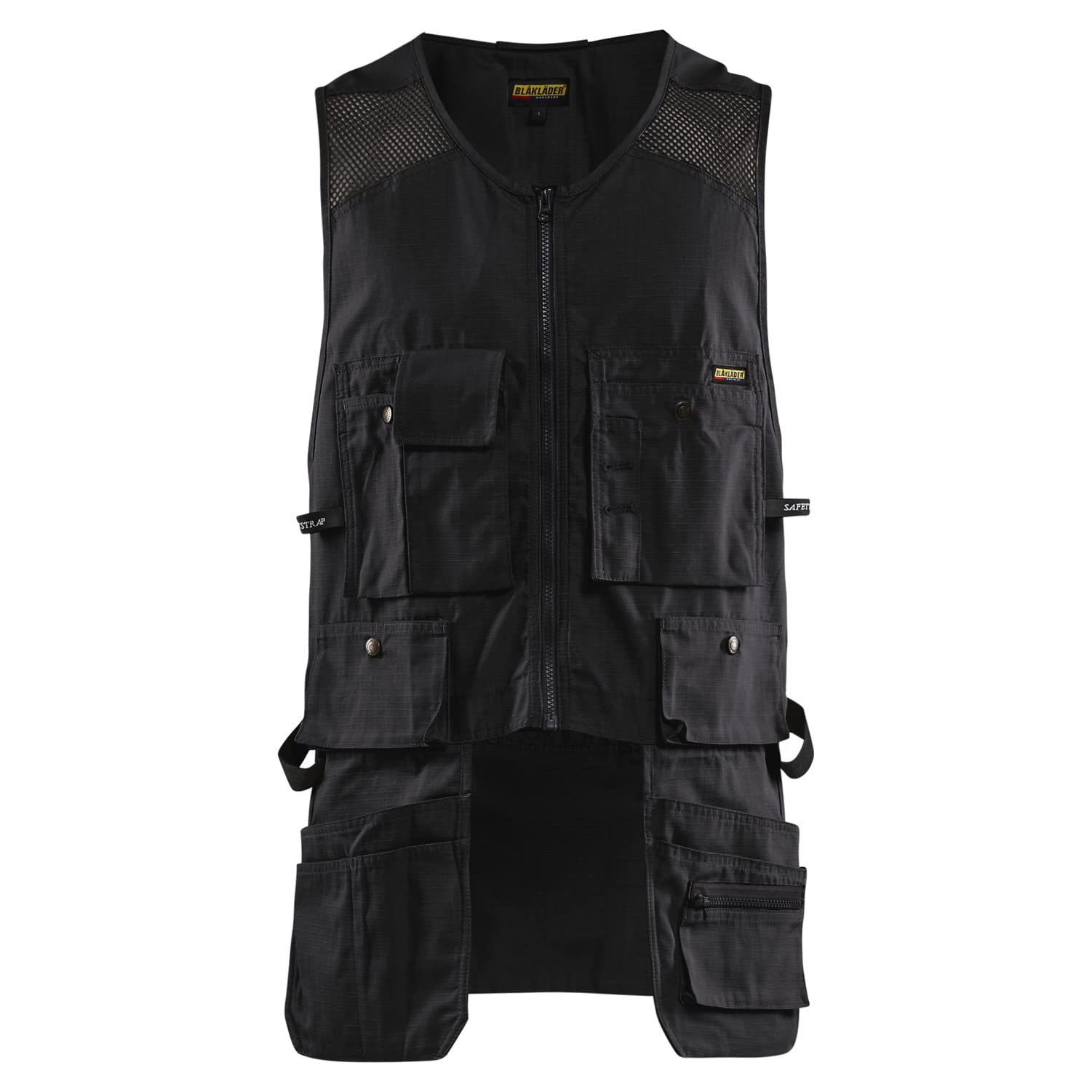 Blaklader Men's RipStop Kangaroo Mesh Work Vest with Utility Pockets - Durable Construction Workwear for Electricians, Carpenters & Outdoor Labor - Perfect for Hot Weather Job Sites & Heavy-Duty Tasks