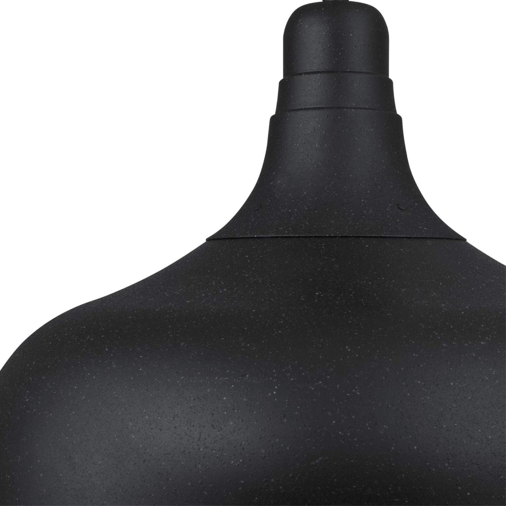Westinghouse 6371700 Black Textured Iron Finish Morton One-Light Indoor Pendant Light Fixture – Perfect for Kitchen Island, Dining Room, or Entryway Lighting