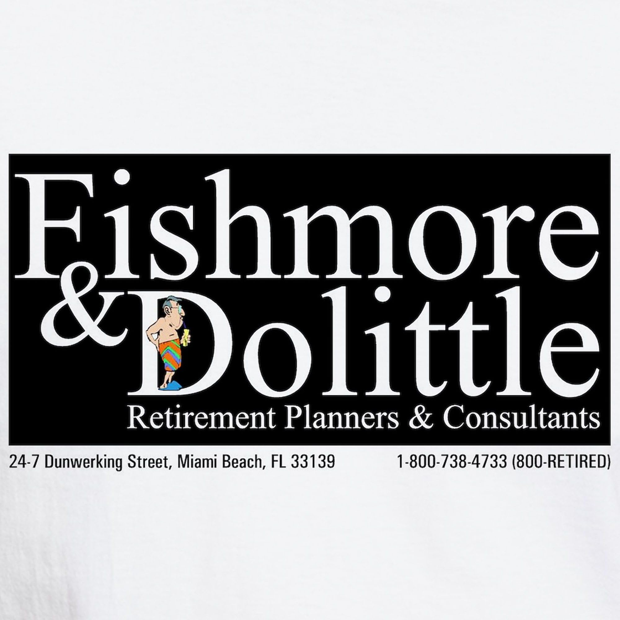 Fishmore Dolittle Graphic T-Shirt for Men - 100% Cotton Classic White Tee - Casual Wear, Gifts & Everyday Outfits