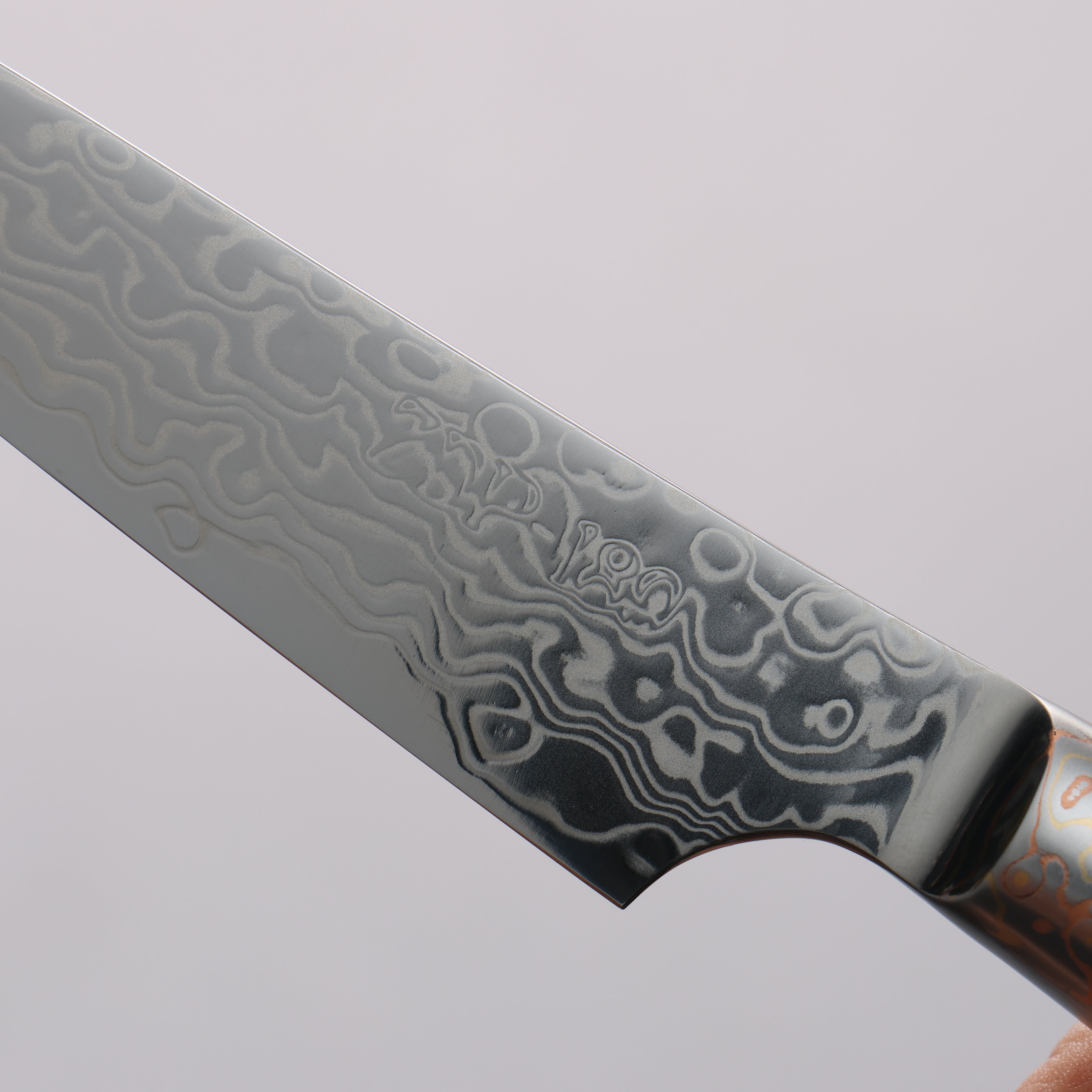 Premium ZDP-189 Damascus Steel Petty Knife 95mm with Exotic Chinese Quince Burl Handle - Razor Sharp Japanese Kitchen Utility Knife for Slicing, Chopping & Precision Cooking Tasks