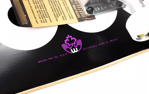 Skate Woodoo Bauhaus Black - Premium Skateboard for Street & Park Riding - Perfect for Commuting, Tricks & Urban Skating