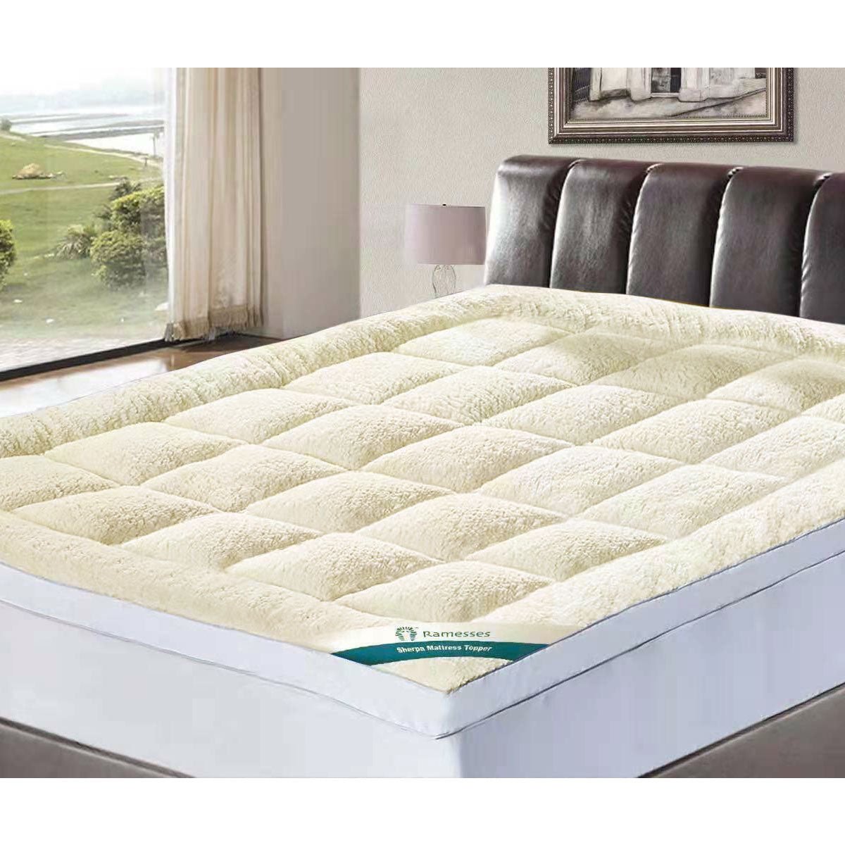 1600GSM Sherpa Winter Mattress Topper Single - Ultra Plush Fleece Bed Topper for Cold Weather, Warm & Cozy Sleeping Solution for Winter Nights - Perfect for Guest Beds, Dorms, and Seasonal Comfort