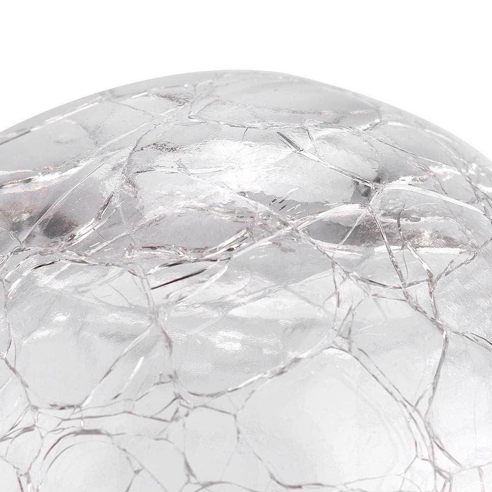 3D Solar Crackle Glass Ball Light - Outdoor Solar Powered LED Landscape Lights, Waterproof Garden Lamp with Auto On/Off - Perfect for Patio, Yard, Pathway, and Garden Decor