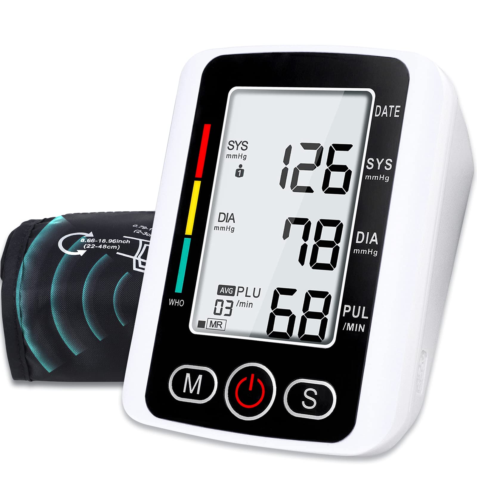 AolsteCell Upper Arm Blood Pressure Monitor - Accurate Digital BP Machine with Large Cuff for Adults, Home Health Monitoring - Perfect for Daily Checkups & Heart Health Tracking