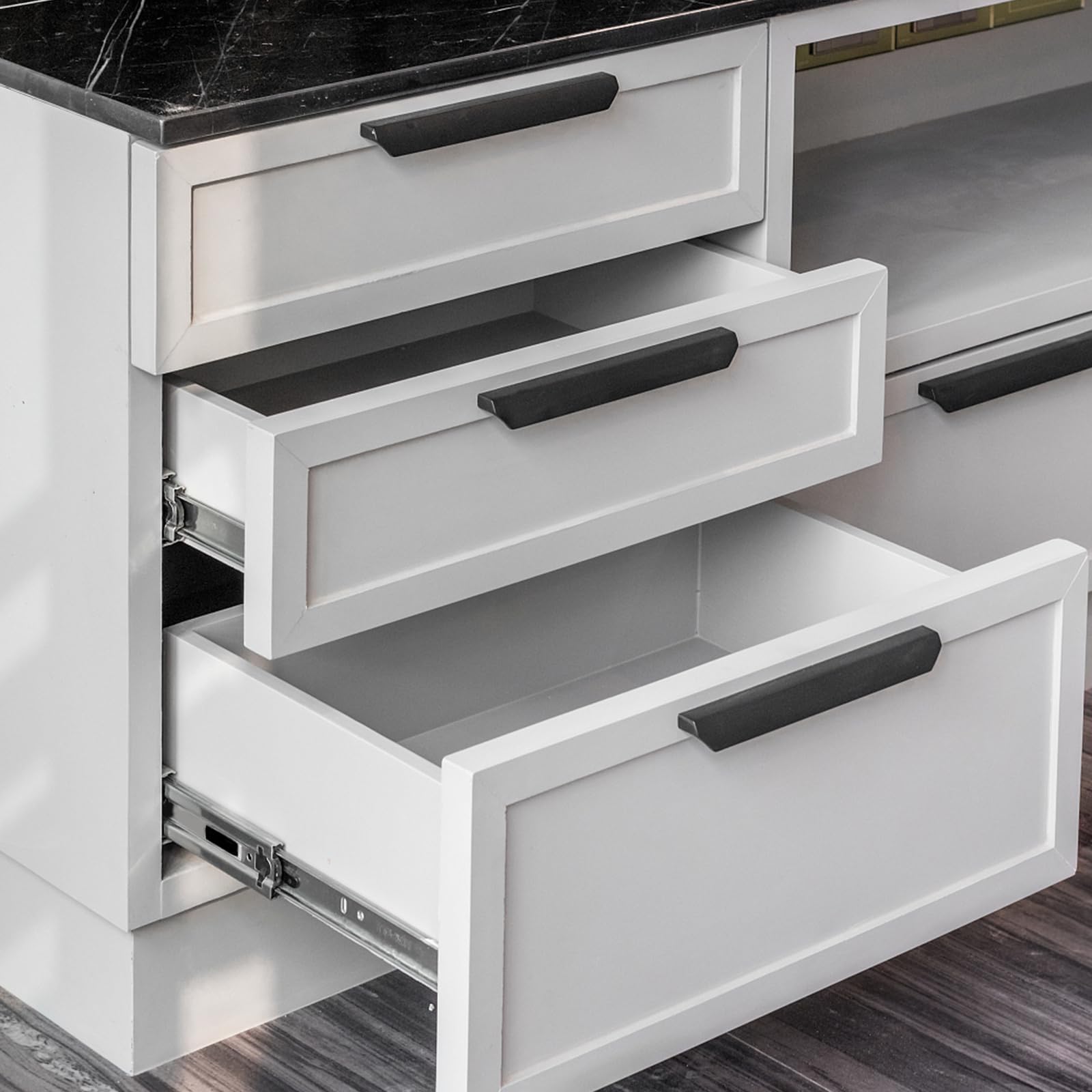 LONTAN 2 Pairs 22 Inch Heavy Duty Ball Bearing Drawer Slides - Silver Side Mount Cabinet Glides for Tool Box, Trash Can & Kitchen Drawers (100LB Capacity) | Perfect for Home Organization, Workshop Storage & Office Furniture