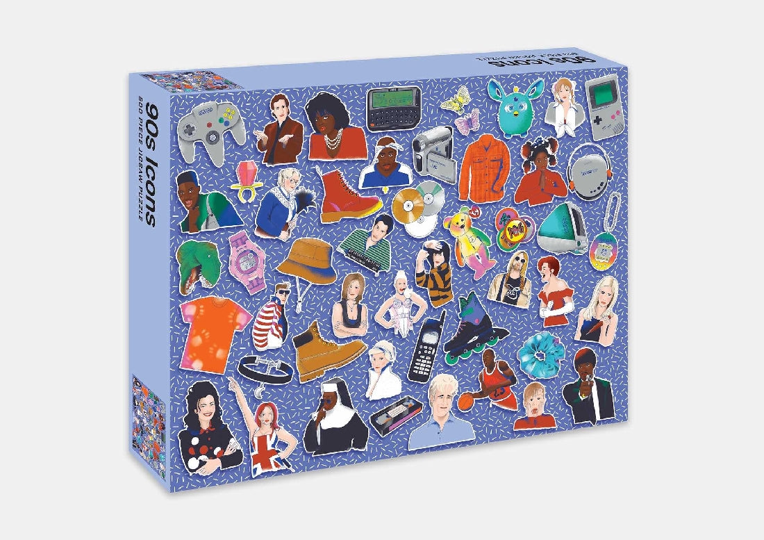 90s Nostalgia 500-Piece Jigsaw Puzzle - Iconic Pop Culture Collectible for Adults, Perfect for Family Game Nights & Home Decor