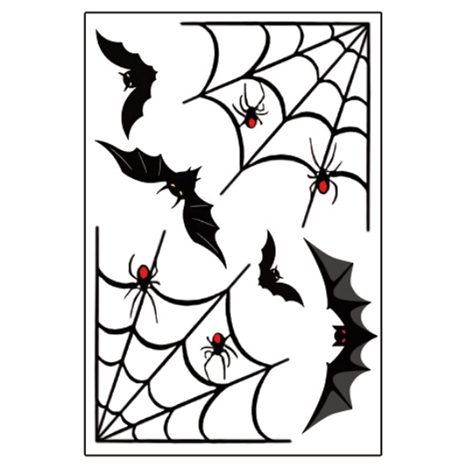Naladoo Double-Sided Electrostatic Glass Window Stickers - Halloween Decor, Wall Decals, Baby Photo Props, School Counselor Decorations (Size G, One Size) - Perfect for Home Decor, Party Supplies, Photography Backgrounds & Classroom Decor