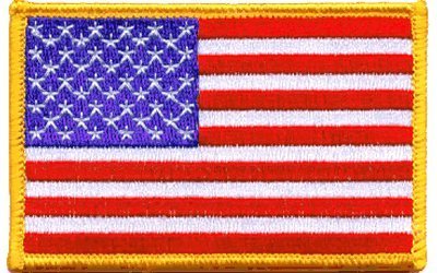 25 Pack USA Flag Iron-On Embroidered Patches for Clothing, Hats, Bags - Patriotic DIY Sewing & Craft Supplies for Veterans Day, 4th of July Decorations