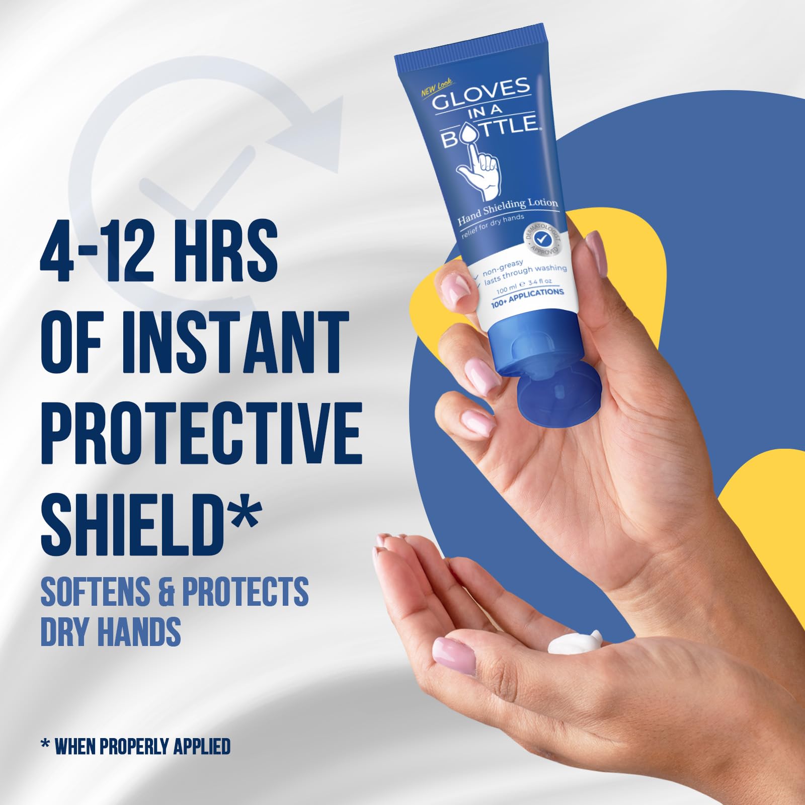 Gloves in a Bottle Shielding Lotion for Eczema & Psoriasis Relief - 3.4 oz (2-Pack) | Dry Skin Moisturizer for Hands, Cracked Heels & Sensitive Skin Care
