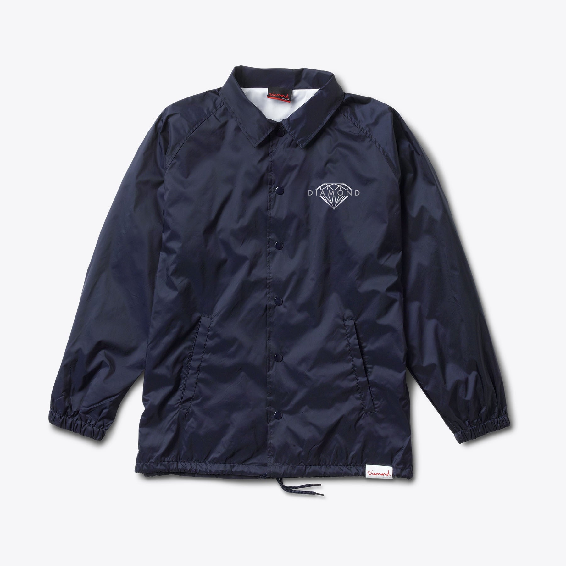 Diamond Brilliant Coach's Jacket for Men - Navy Blue Lightweight Windbreaker - Perfect for Outdoor Sports, Travel & Casual Wear