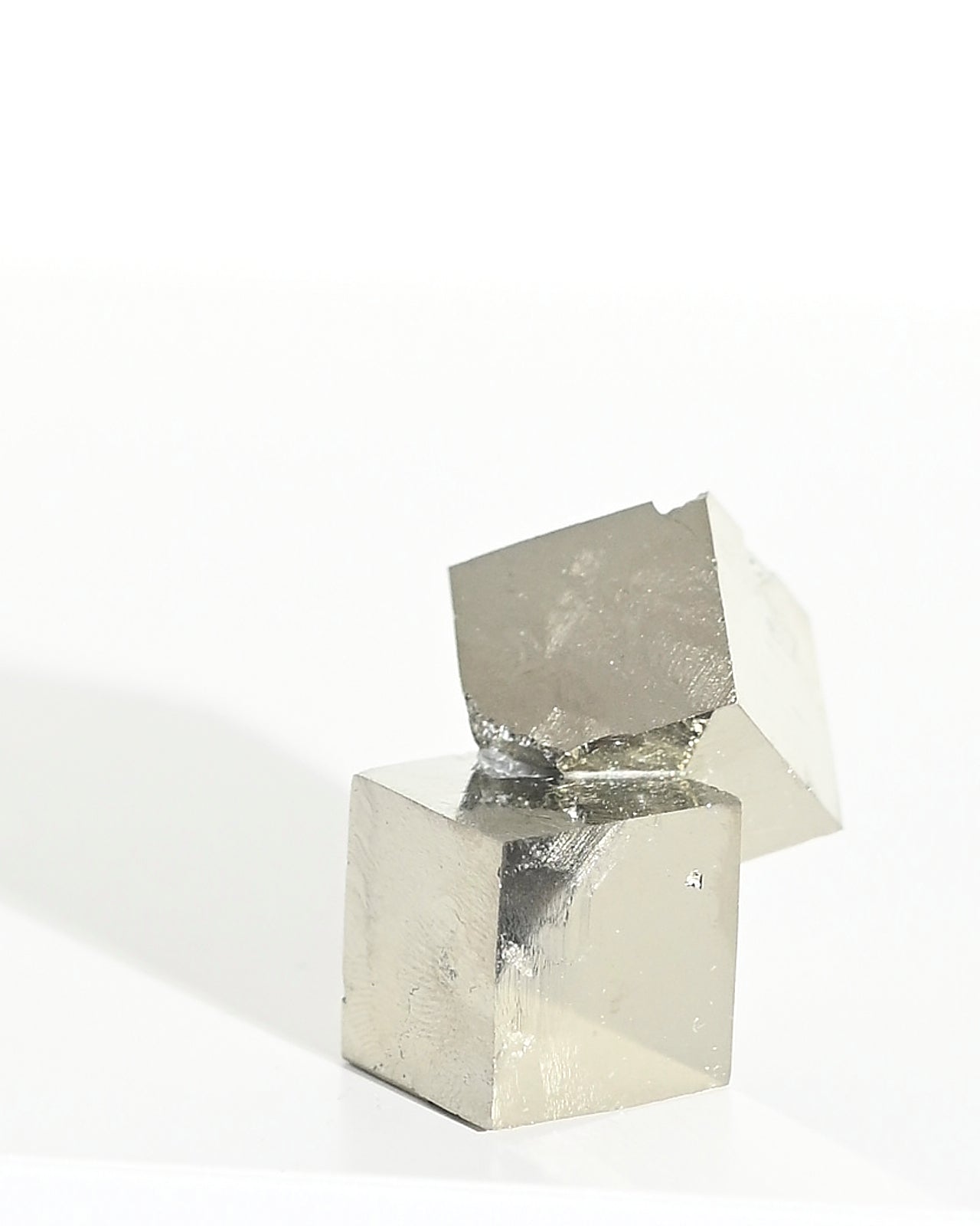 Pyrite Interlocking Cube Puzzle - Natural Mineral Crystal Building Blocks for Stress Relief & Creativity | Perfect for Home Decor, Office Desk, and Educational STEM Toys