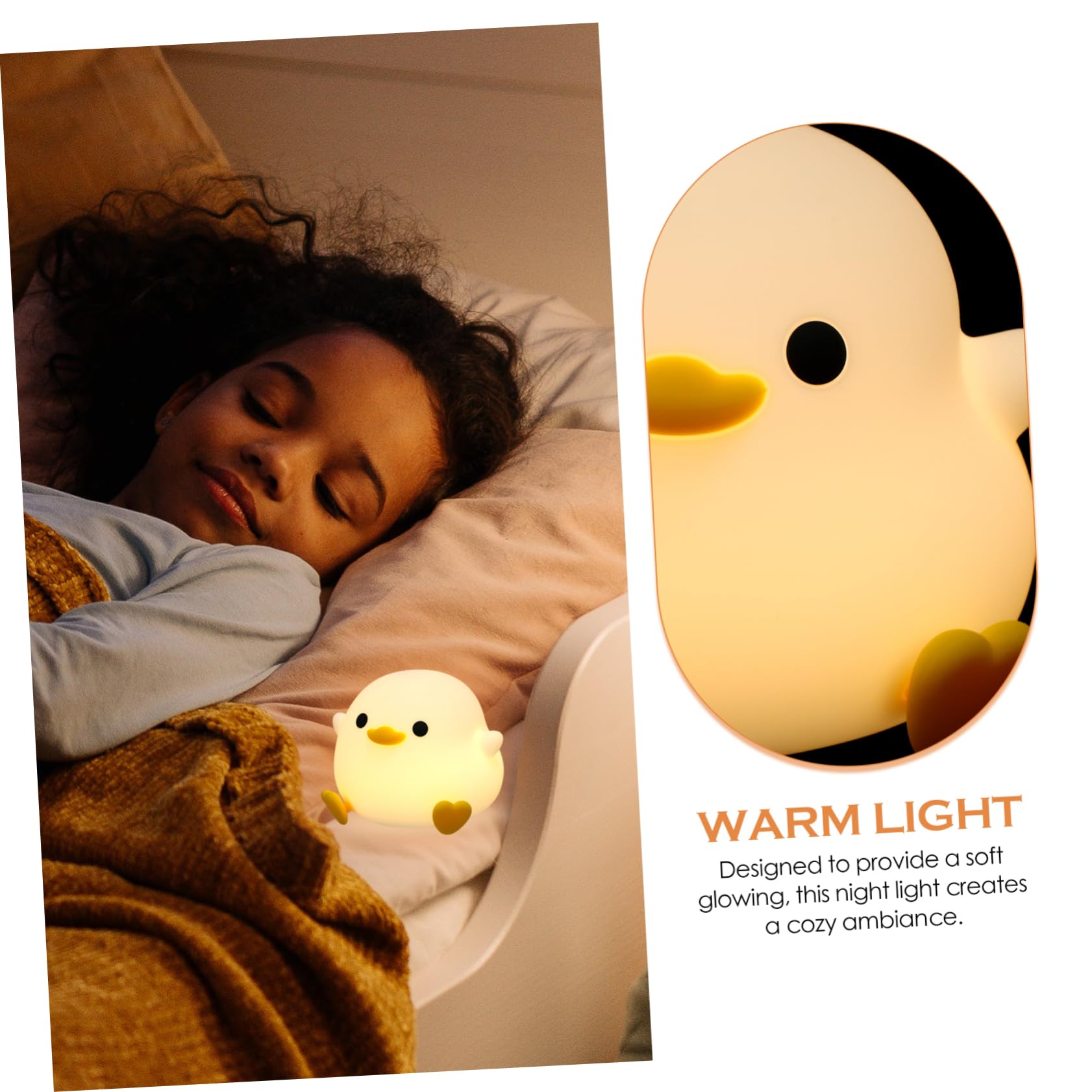 **Artibetter Cute Duck Night Light - Kids Bedside Lamp, Desk Lamp with Soft Glow for Nursery, Bedroom & Study - Perfect for Nighttime Reading & Comfort**