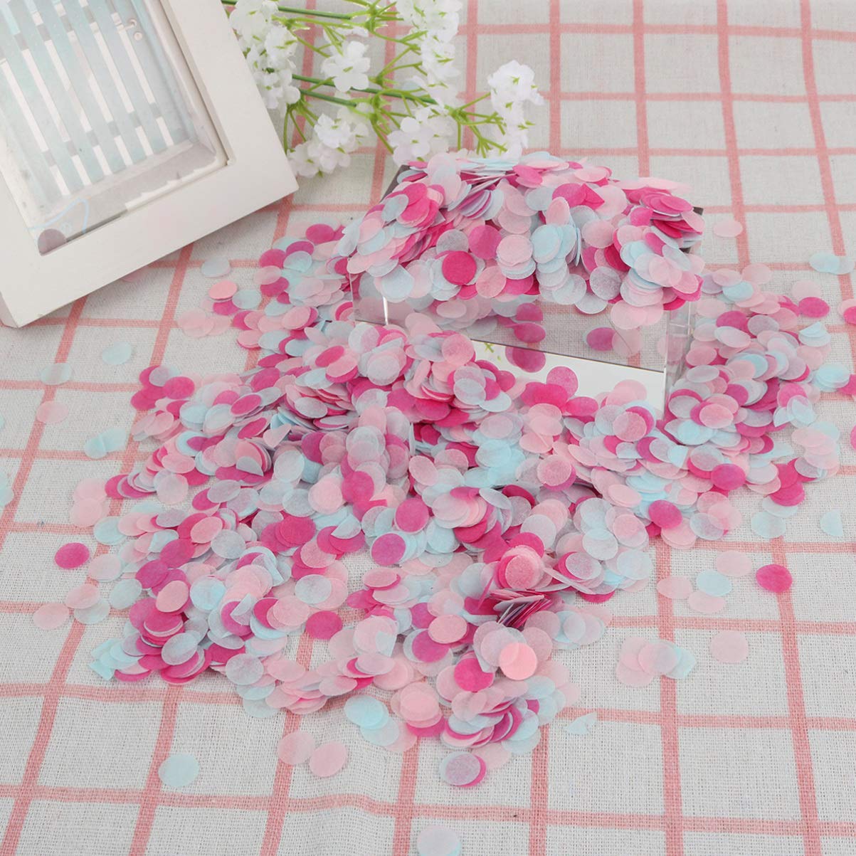 Toddmomy Rose Gold & Blue Confetti Glitter Tissue Decor for Weddings, Birthdays, Parties - Balloons, Roses & Accessories for Party Decorations & Celebrations