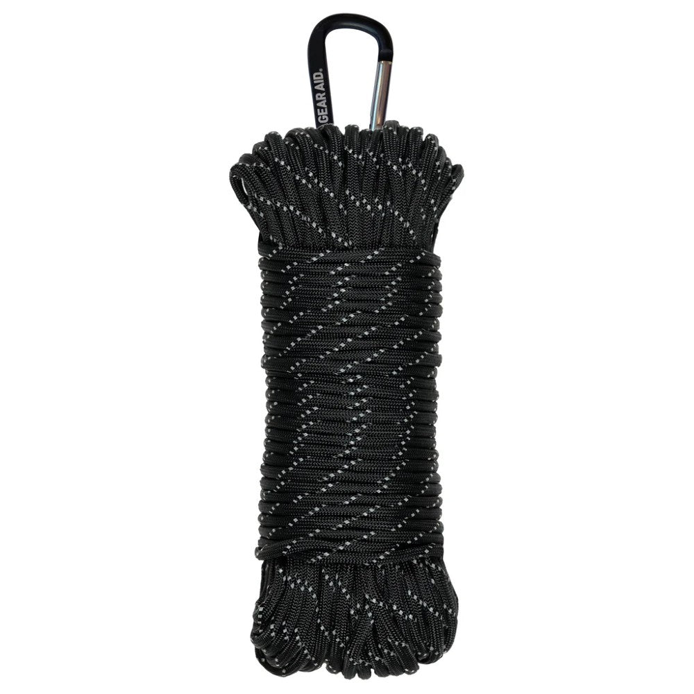 Gear Aid 550 Reflective Paracord - 100ft Survival Rope for Outdoor Camping, Hiking, Emergency & DIY Projects | High-Visibility Safety Cord for Tactical Gear & Survival Kits