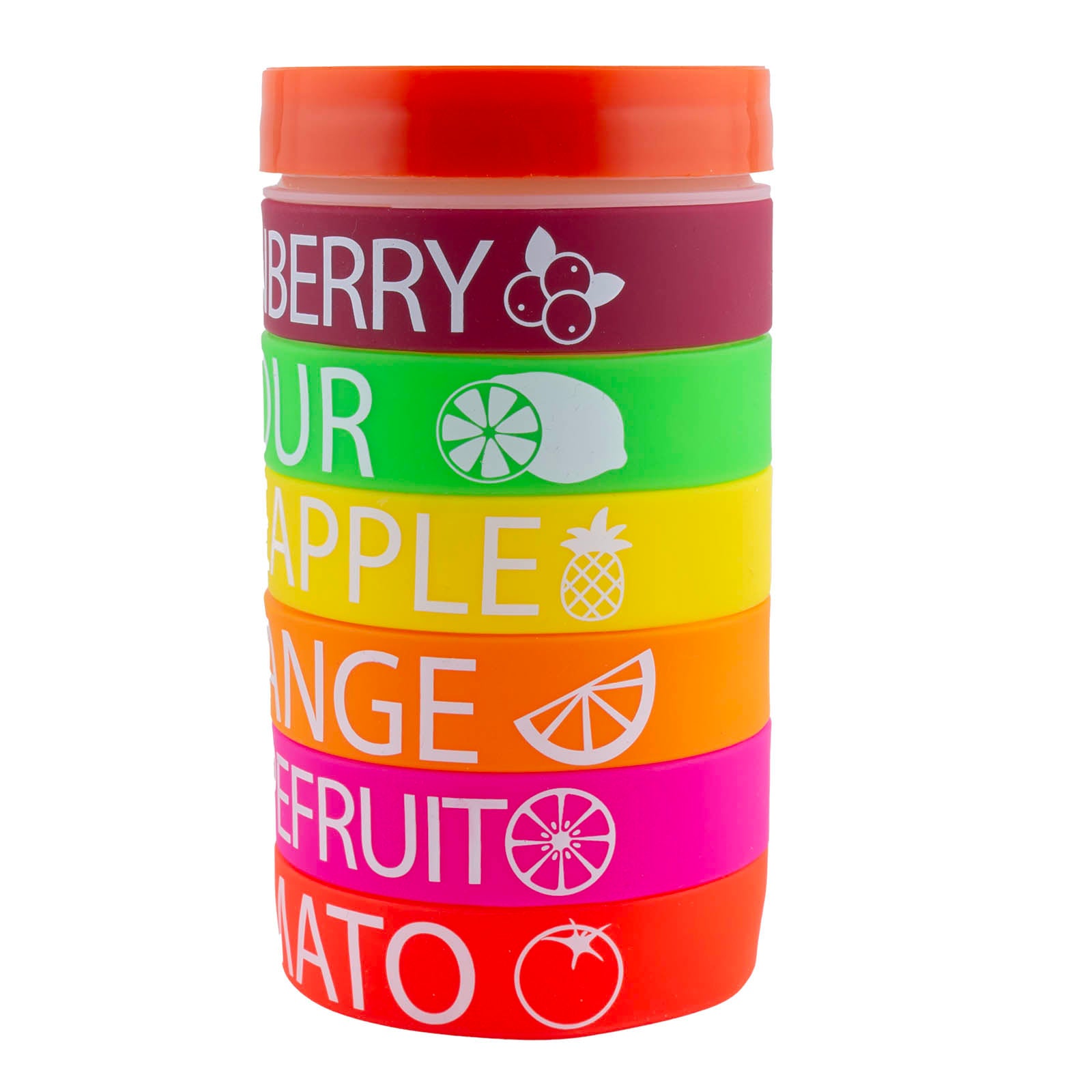 BarConic® Juice Container Bands - Pack of 6 | Leak-Proof Silicone Lids for Mason Jars, Water Bottles & Food Storage | Perfect for Meal Prep, Smoothies & On-the-Go Hydration