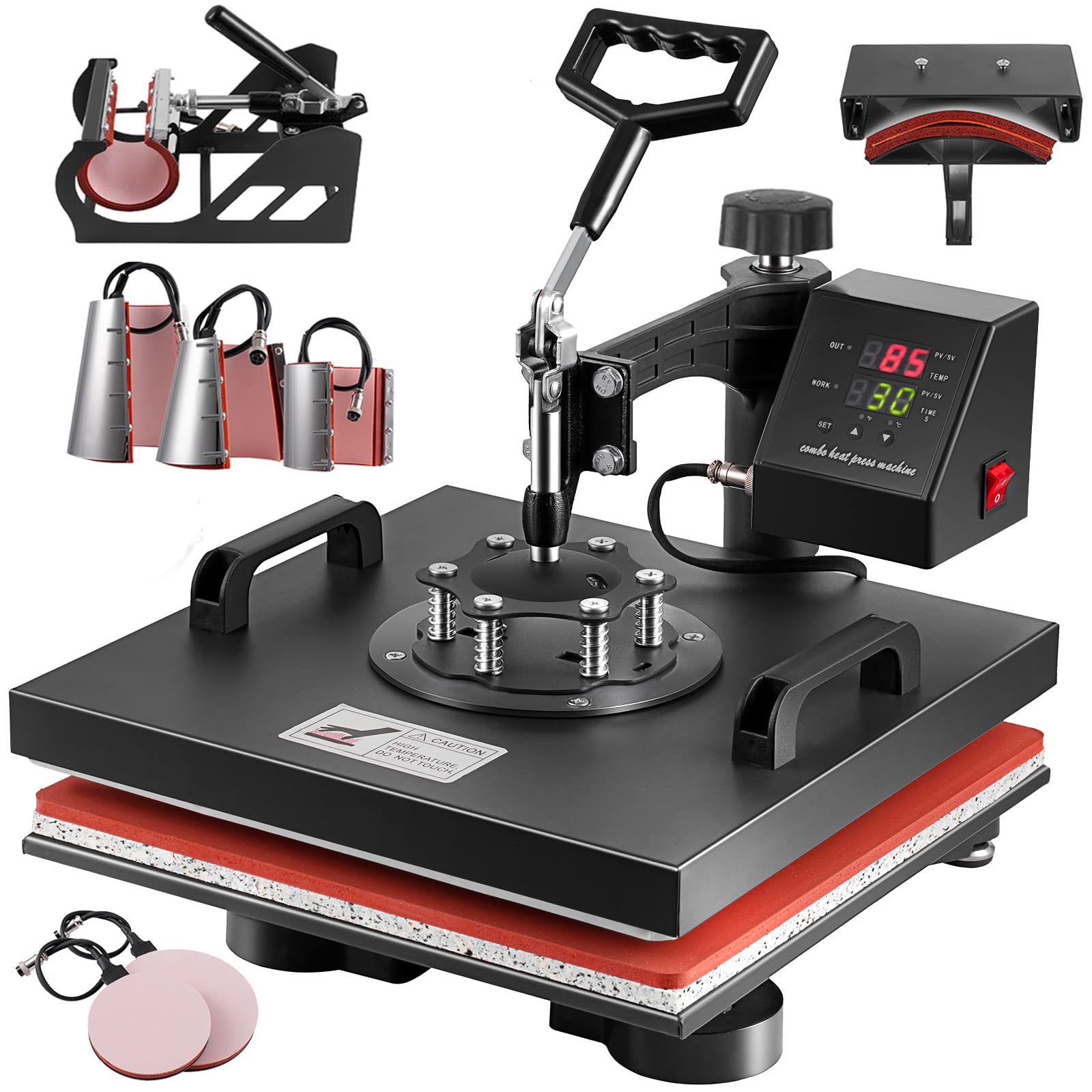 15x15 Inch 8-in-1 Digital Heat Press Machine - Swing Away T-Shirt Press with Sublimation Transfer for Shirts, Hats, Mugs & Plates | Perfect for DIY Crafts, Custom Apparel & Small Business Printing