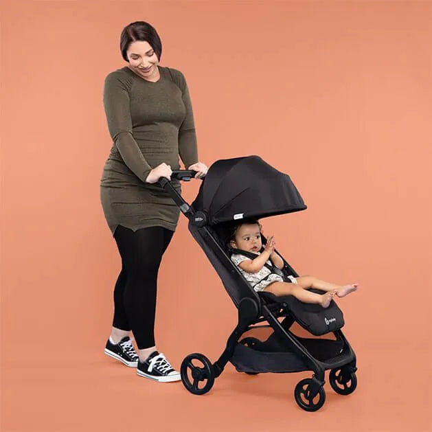 Metro+ Compact City Stroller - Lightweight Foldable Baby Stroller for Urban Travel | Perfect for Shopping, Commuting & City Adventures (Black)