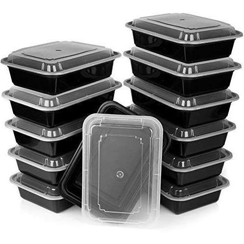 12-Piece Black Food Storage Containers with Lids (2