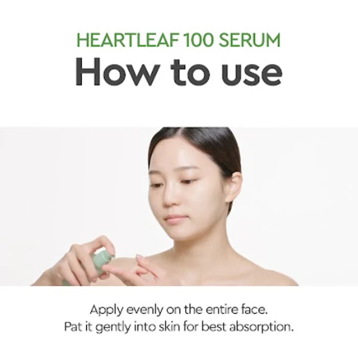 Dewytree Heartleaf 100 Soothing Serum 40ml - Calming Facial Treatment for Sensitive & Acne-Prone Skin | Perfect for Daily Skincare Routine & Post-Procedure Care