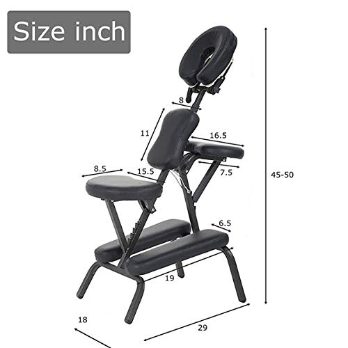 Besay Portable Tattoo Spa Massage Chair - Foldable PU Leather Pad for Home & Salon Use - Space Saving Design for Relaxation & Tattoo Sessions
