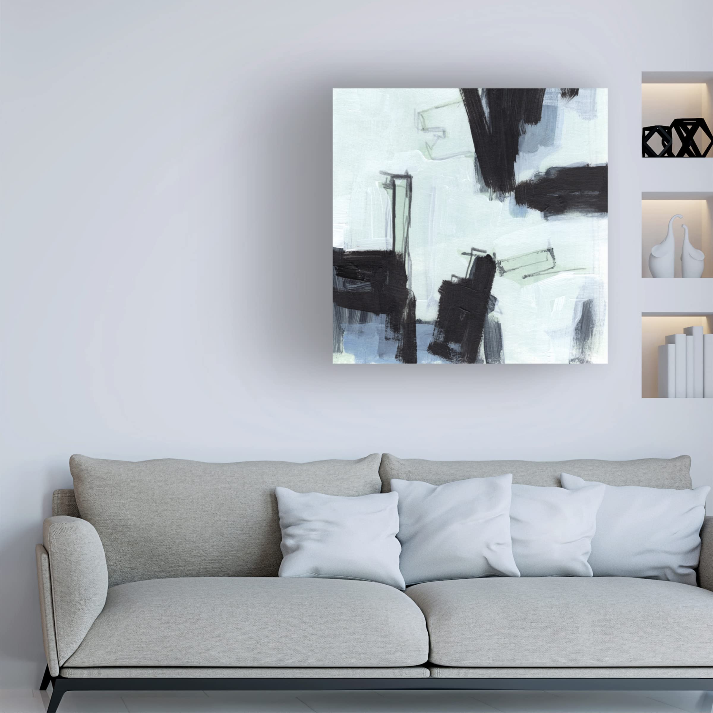 Fractal Sky II Canvas Art Print by Jennifer Paxton Parker - Modern Abstract Wall Decor for Living Room, Bedroom & Office - Ready to Hang Home Decor