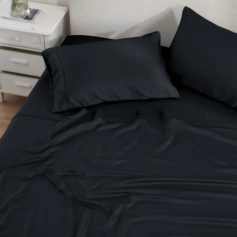 Premium 300 Thread Count Modal Bed Sheet Set from Beechwood - Deep Pocket Fitted Sheets for Queen/King Size Beds - Ultra Soft & Breathable Bedding for All-Season Comfort