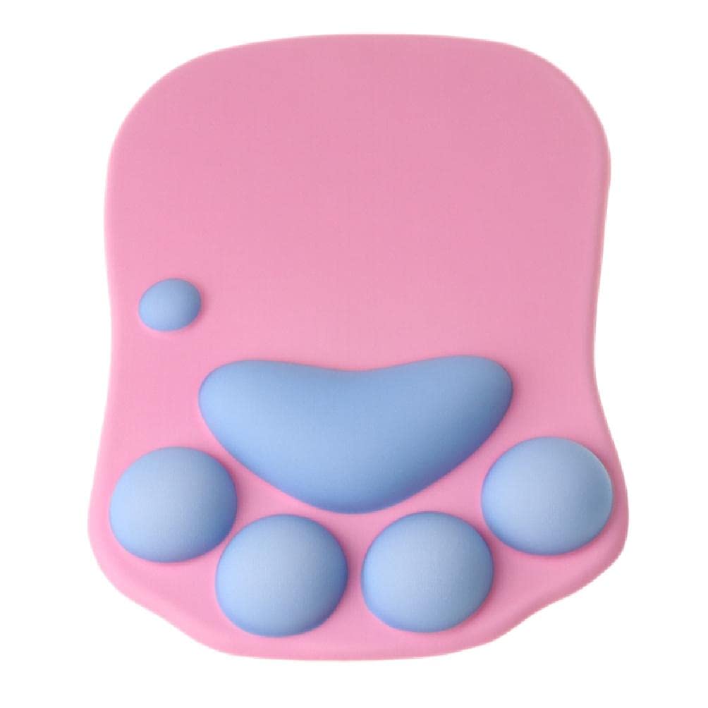 Kingjinglo 3D Anime Cat Paw Mouse Pad - Ergonomic Silicone Wrist Rest with Memory Foam Support for Comfortable Gaming & Office Work