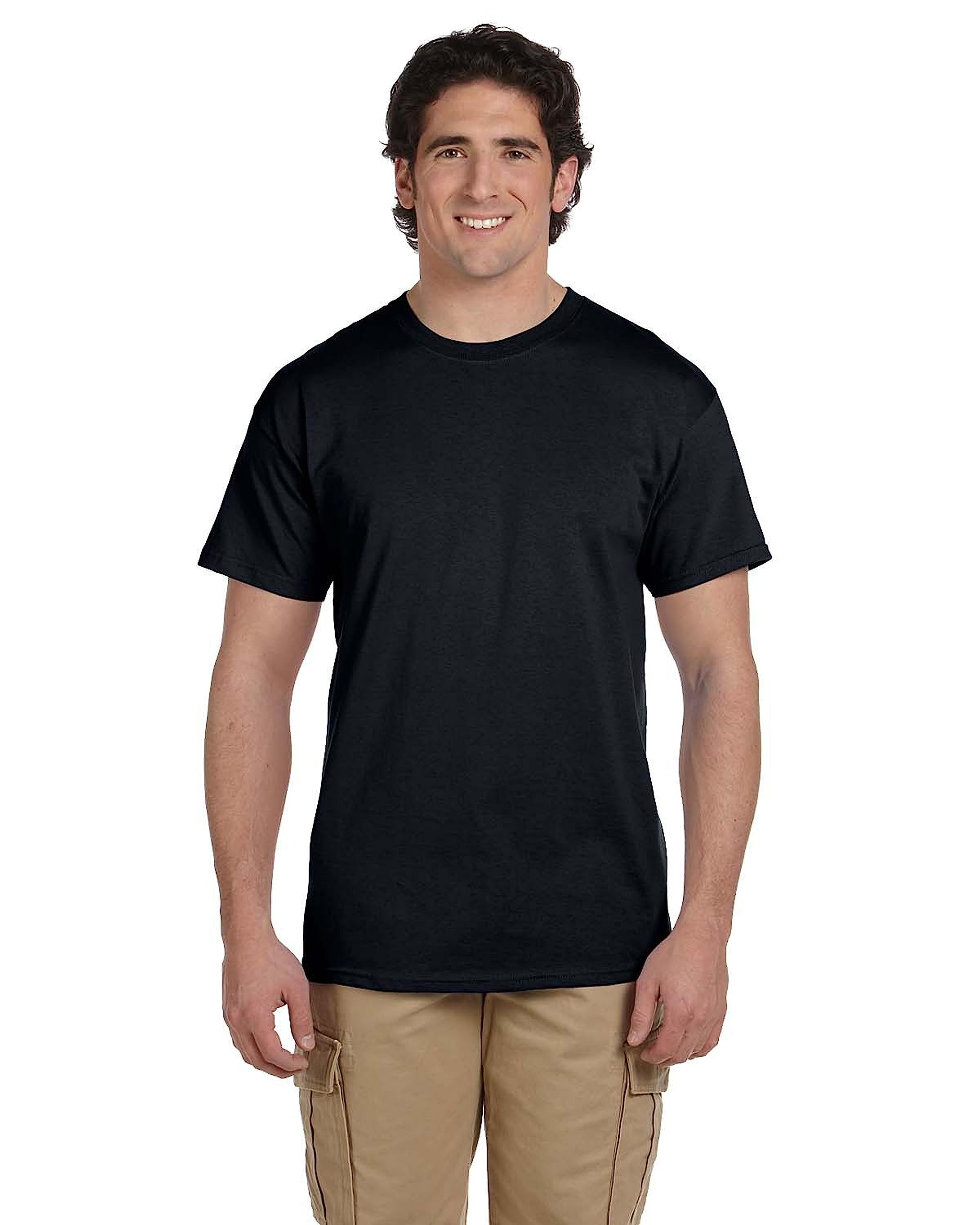 Fruit of the Loom Men's Stay Tucked Crew Neck T-Shirt - Soft Cotton Comfort Fit Undershirt for Work & Casual Wear