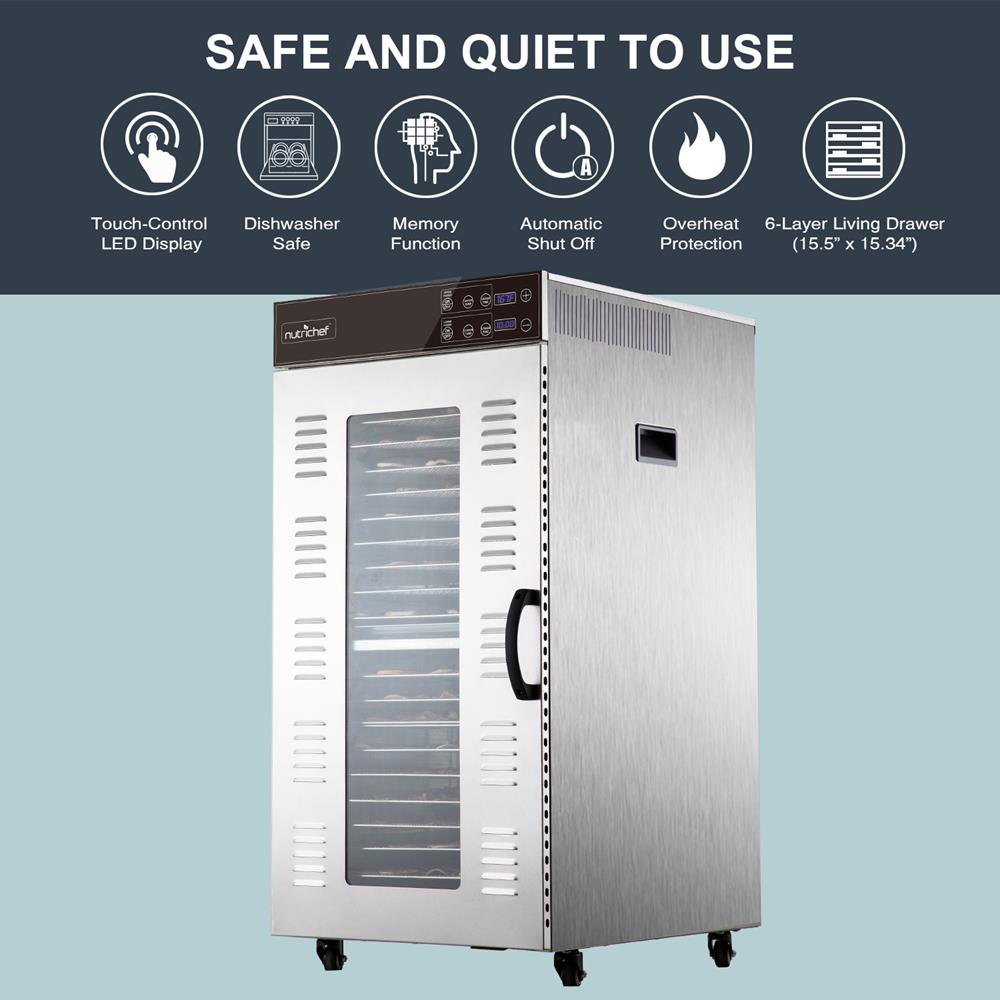 Premium Food Dehydrator Machine for Home Use - Electric Food Dryer for Fruits, Vegetables, Jerky & Herbs - Perfect for Healthy Snacks, Camping & Food Preservation