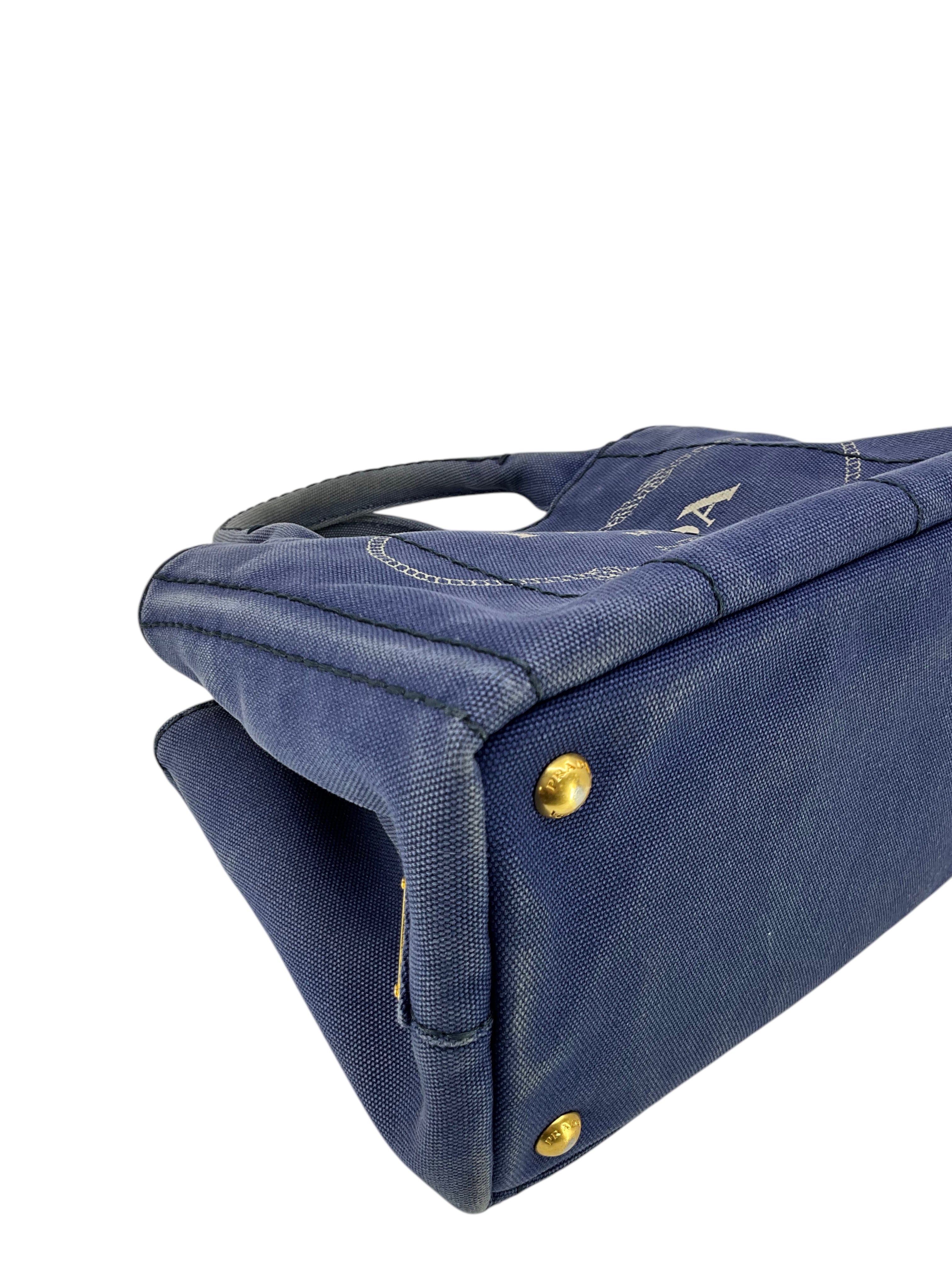 PRADA Canapa Convertible Canvas Small Tote Bag - Luxury Designer Handbag for Women | Perfect for Work, Travel & Everyday Use