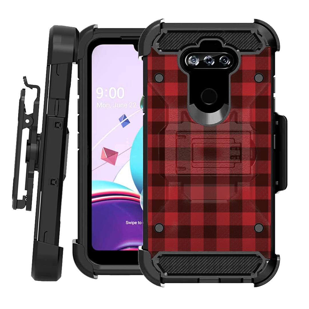Rugged LG K8X Case with Kickstand & Holster - Heavy Duty Protection for US Cellular | Outdoor & Work Use