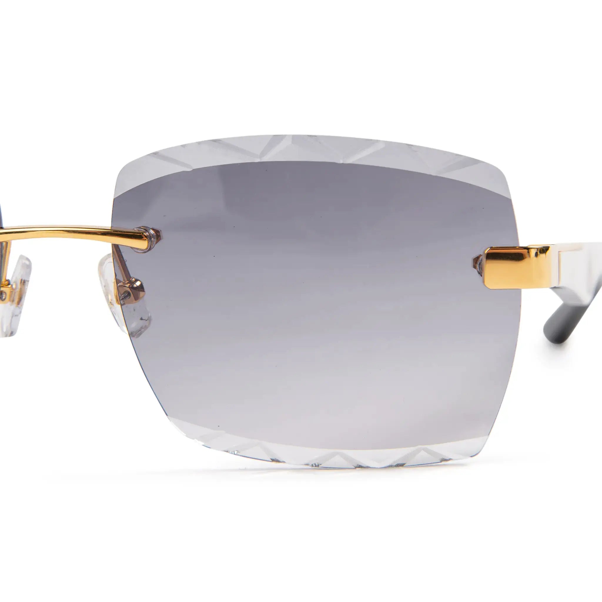 Maybach Eyewear The Artist III G HAS Z25 Custom Gold Grey Fade Diamond Cut Polarized Sunglasses for Men - Luxury Fashion Shades for Driving, Beach & Outdoor Activities
