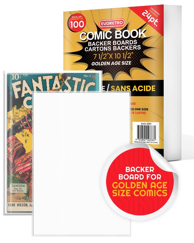 Vintage Comic Book Backer Boards - Golden Age Size (7
