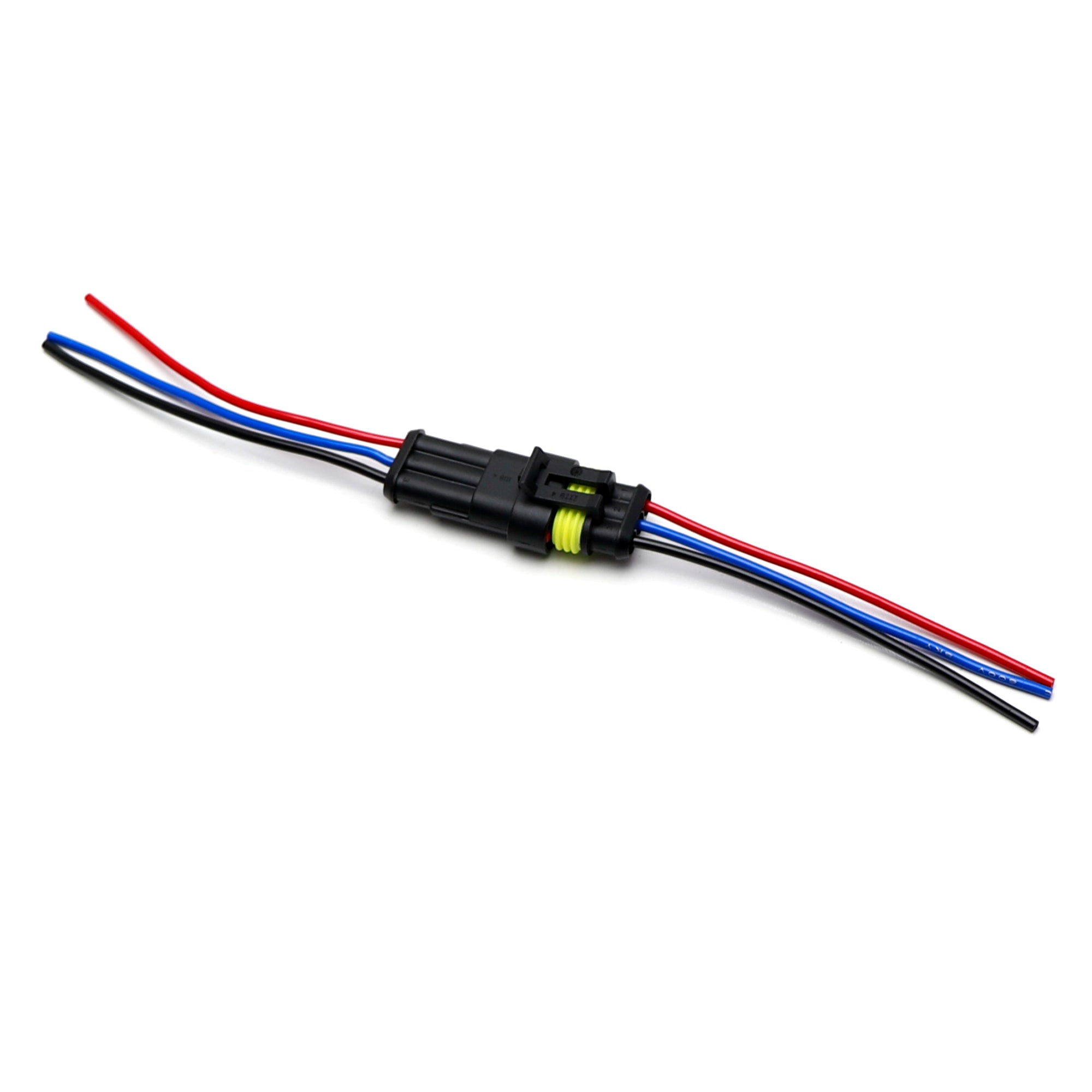 5-Pack 3-Wire Waterproof Electrical Connectors - Male & Female with 18 AWG Pigtail Wires - for Marine, Automotive, Outdoor Lighting & RV Wiring